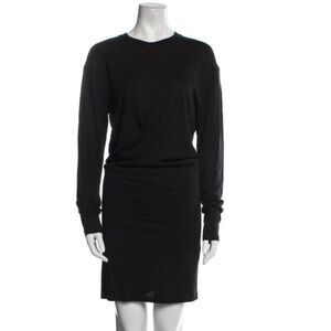 Isabel Marant Etoile Jersey Long Sleeve Dress black 38 / 8 virgin wool